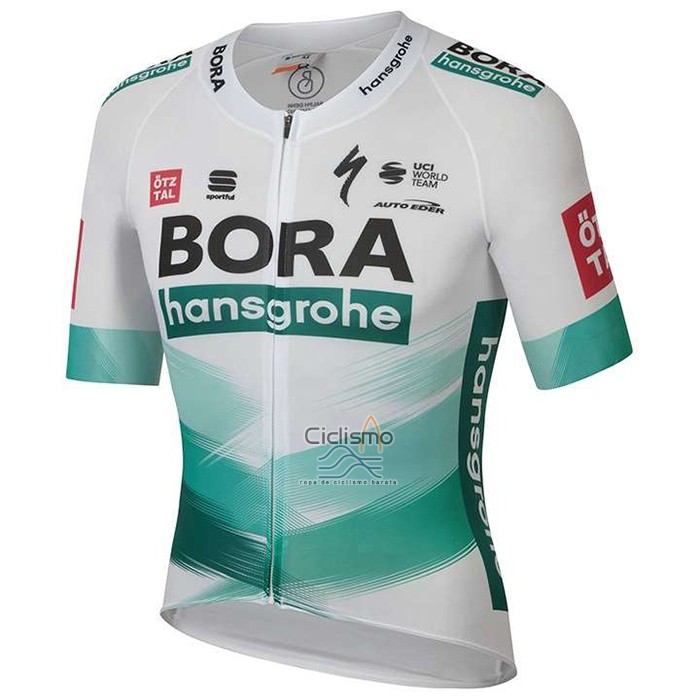 Bora-hansgrone Ropa Ciclismo Culotte Corto 2020 Mangas Cortas Blanco Verde